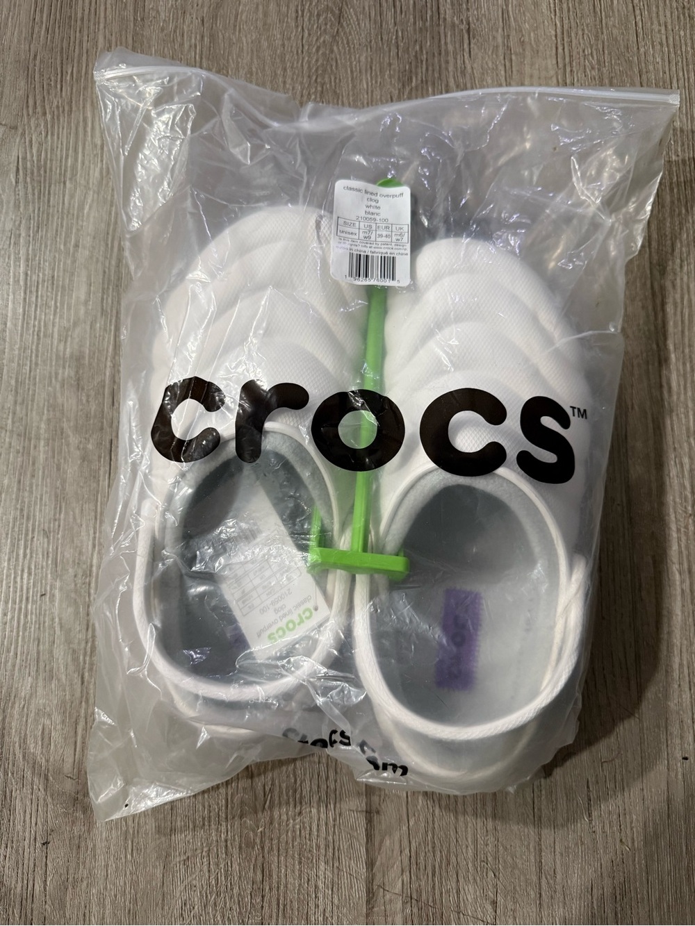 Crocs Classic Lined Overpuff Clog - White
